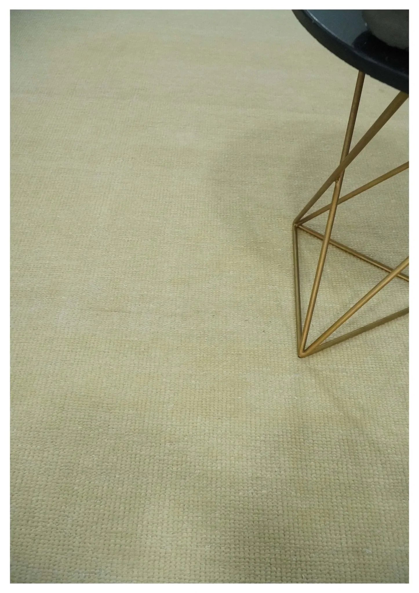 Custom Made Beige Modern Solid Hand knotted wool Area Rug - The Mayfair Hall