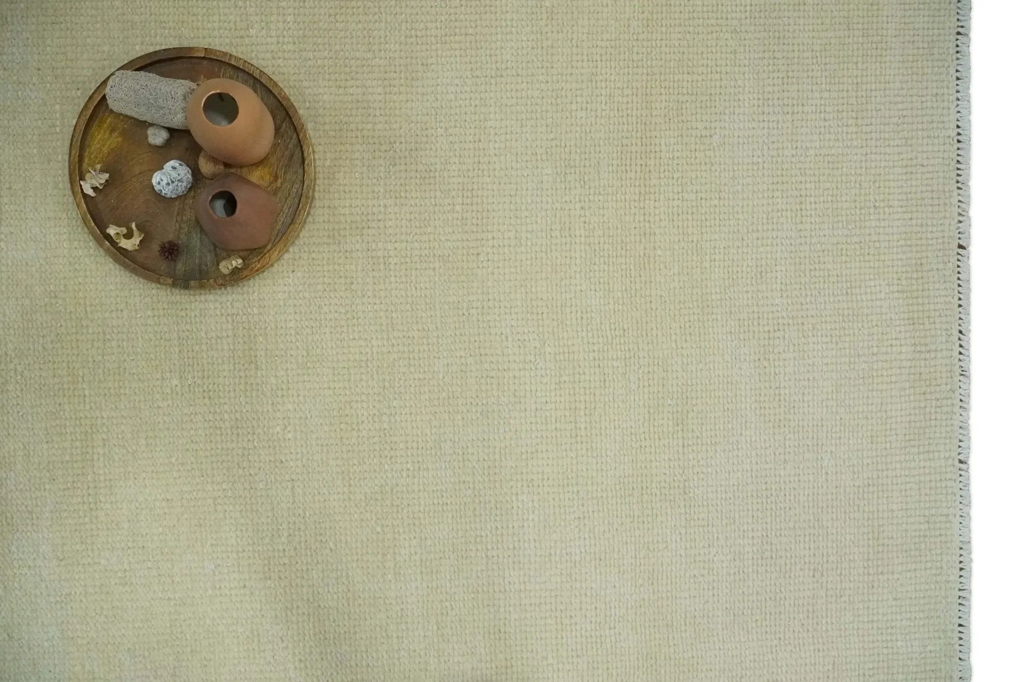 Custom Made Beige Modern Solid Hand knotted wool Area Rug - The Mayfair Hall