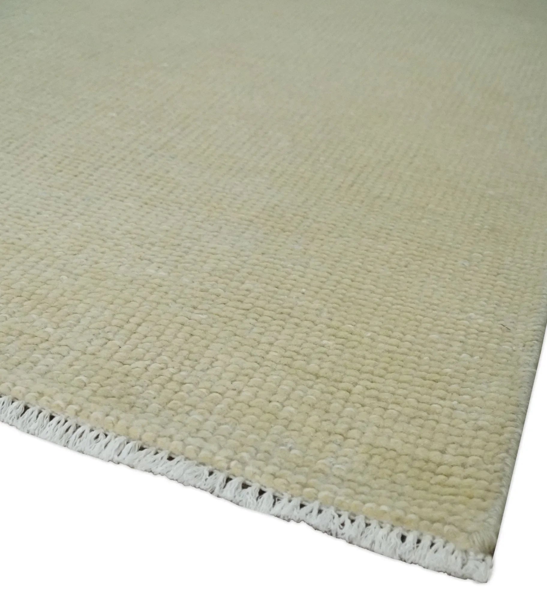 Custom Made Beige Modern Solid Hand knotted wool Area Rug - The Mayfair Hall