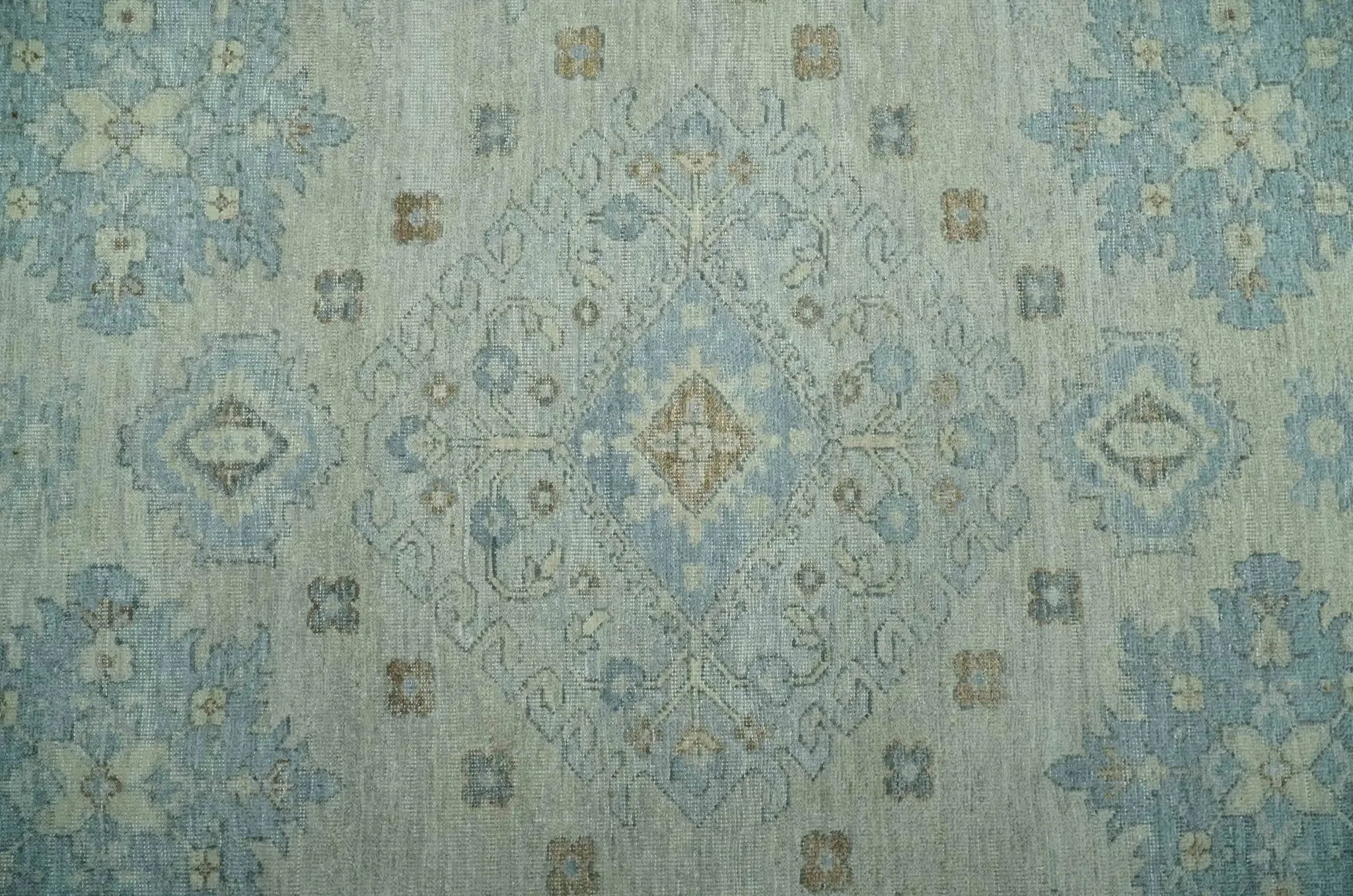 Custom Made Distressed Finished Beige and Gray Traditional mamluk design Low Pile wool Rug - The Mayfair Hall