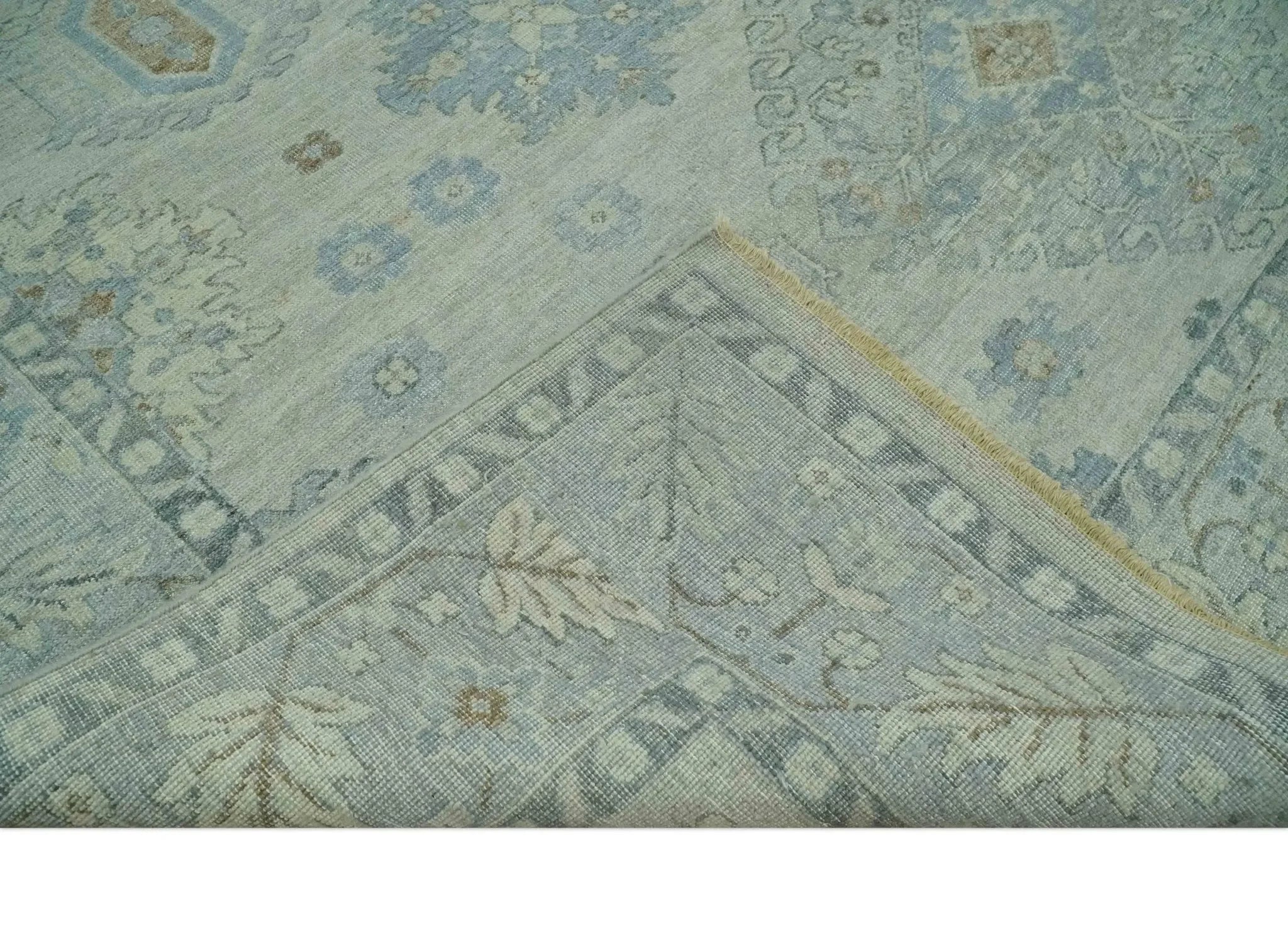 Custom Made Distressed Finished Beige and Gray Traditional mamluk design Low Pile wool Rug - The Mayfair Hall