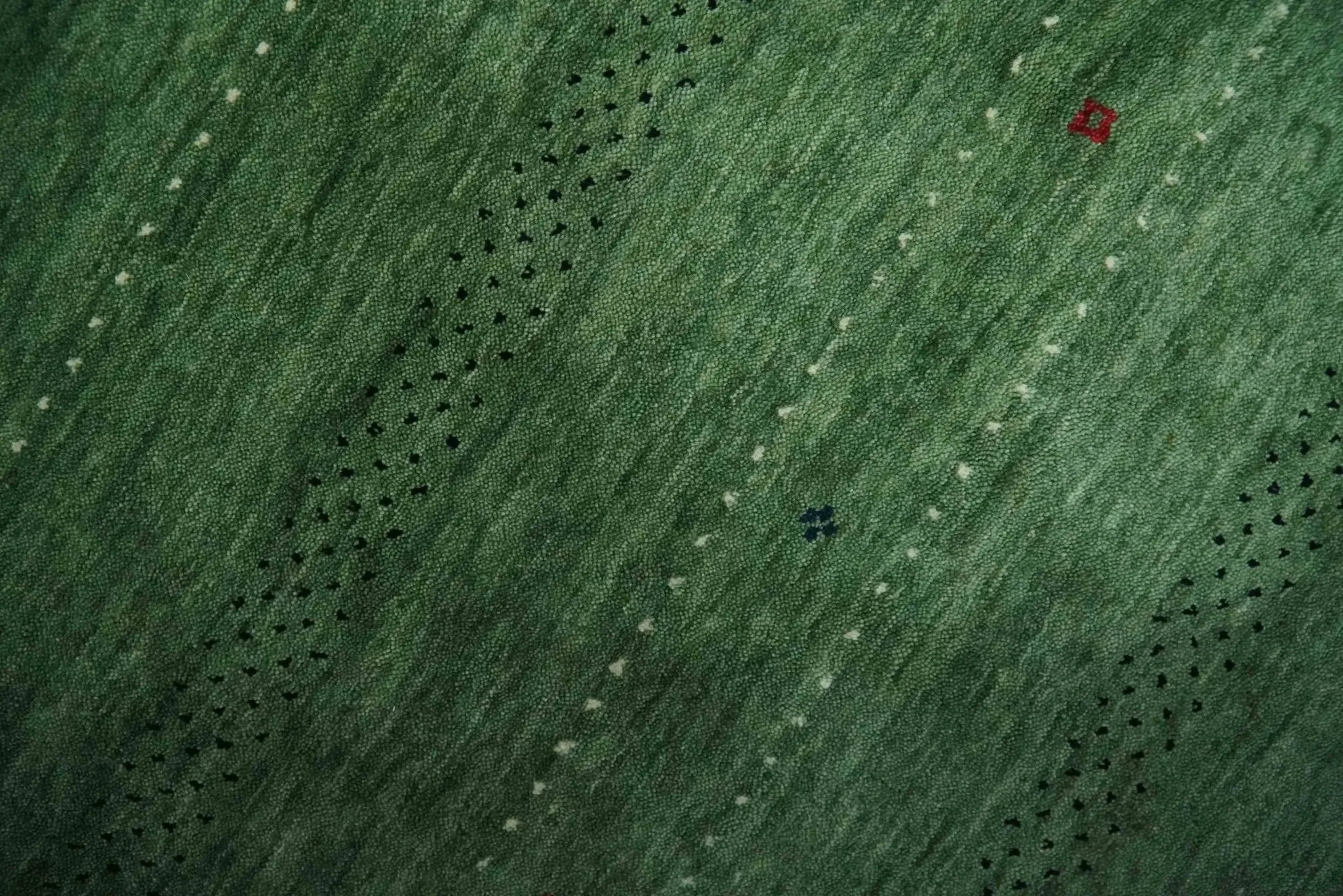 Custom Made Geometrical Stripes Design Green, Ivory and Charcoal wool Area Rug - The Mayfair Hall