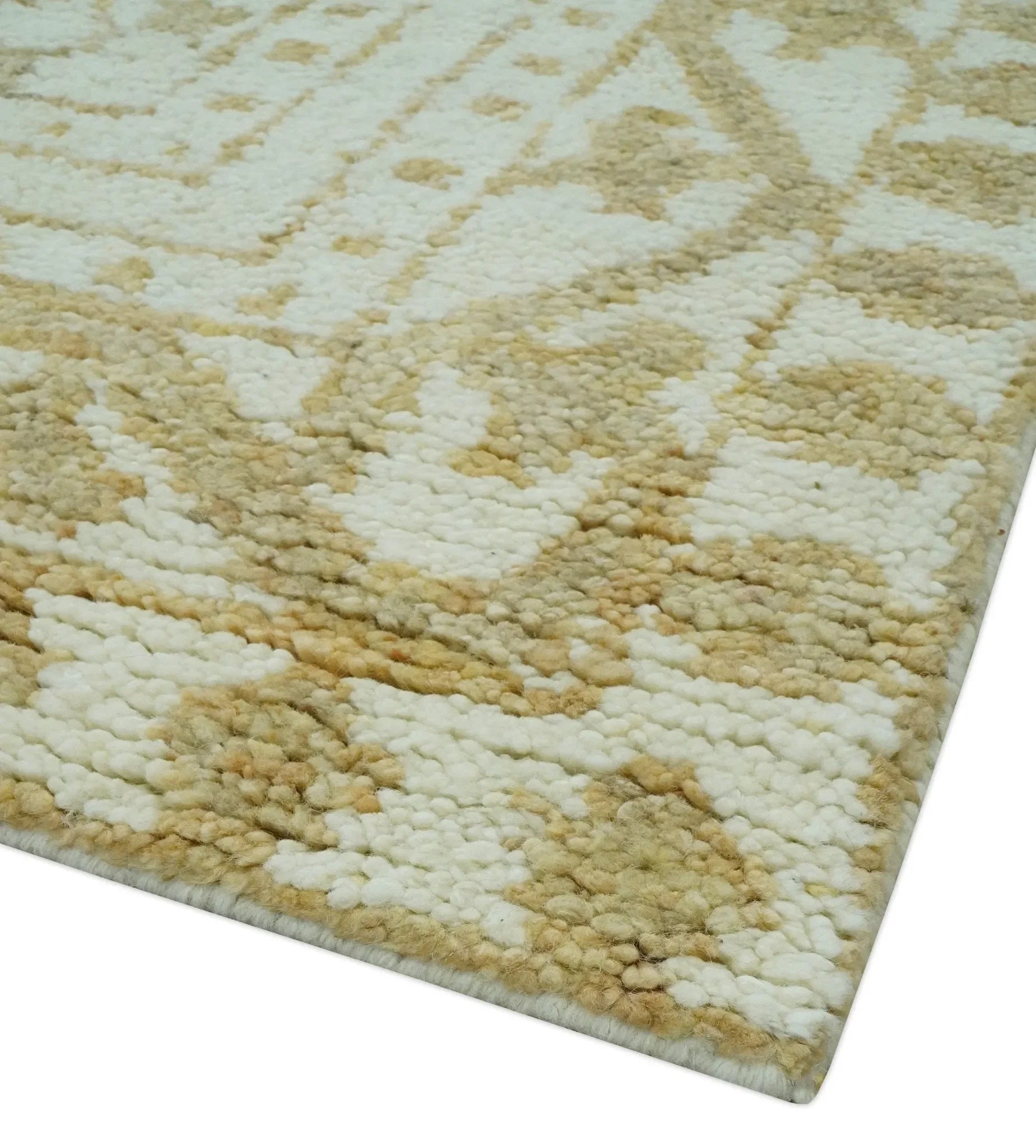 Custom Made Ivory and Olive Traditional Hand Knotted wool Area Rug - The Mayfair Hall