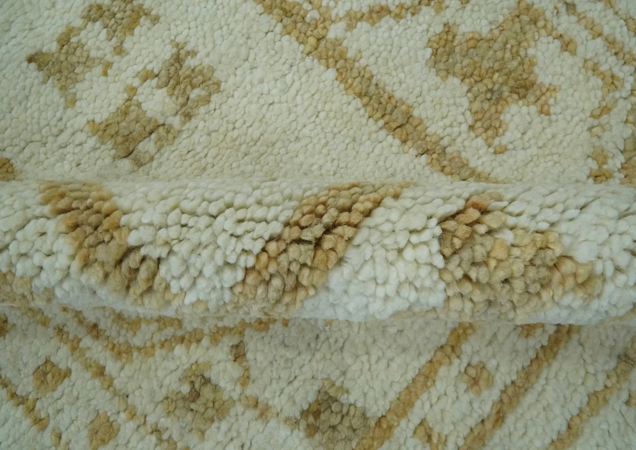 Custom Made Ivory and Olive Traditional Hand Knotted wool Area Rug - The Mayfair Hall