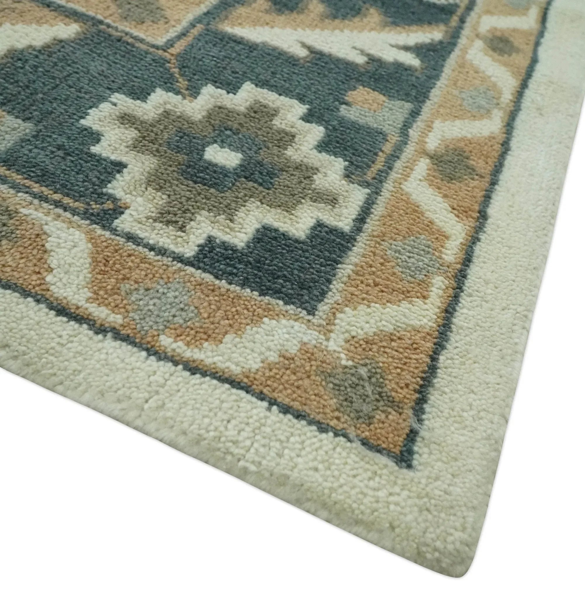Custom Made Ivory, Gray, Camel and Charcoal Traditional Multi Size Wool Area Rug - The Mayfair Hall