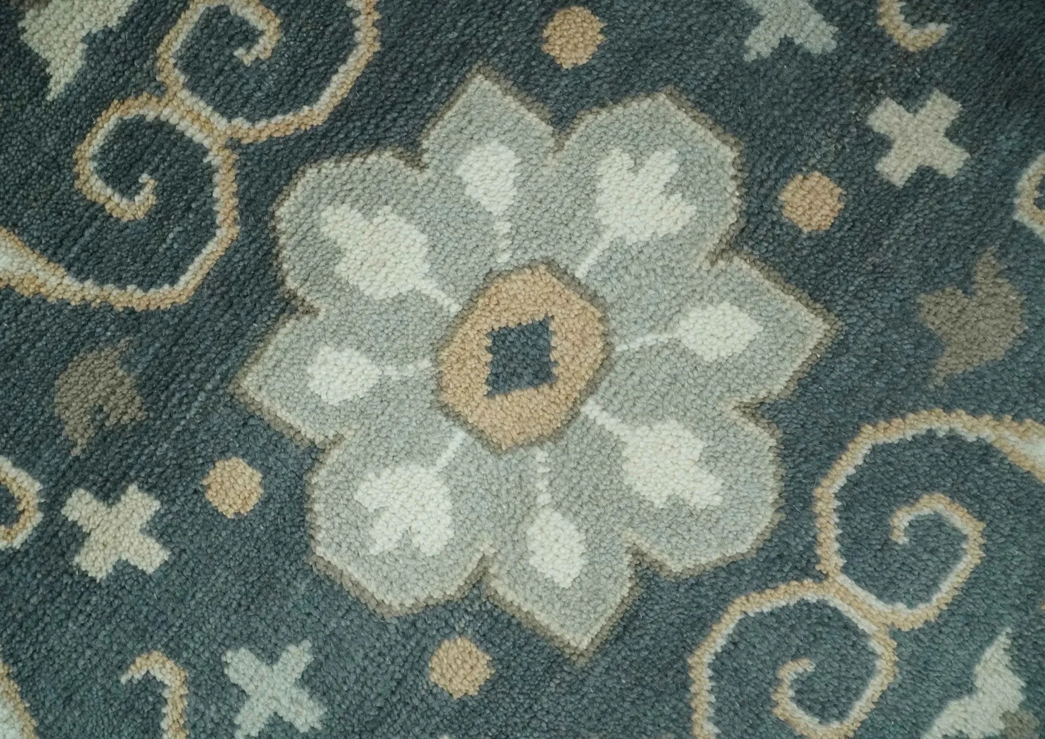 Custom Made Ivory, Gray, Camel and Charcoal Traditional Multi Size Wool Area Rug - The Mayfair Hall