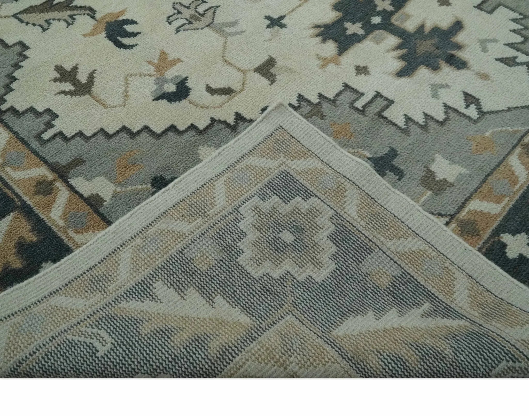 Custom Made Ivory, Gray, Camel and Charcoal Traditional Multi Size Wool Area Rug - The Mayfair Hall