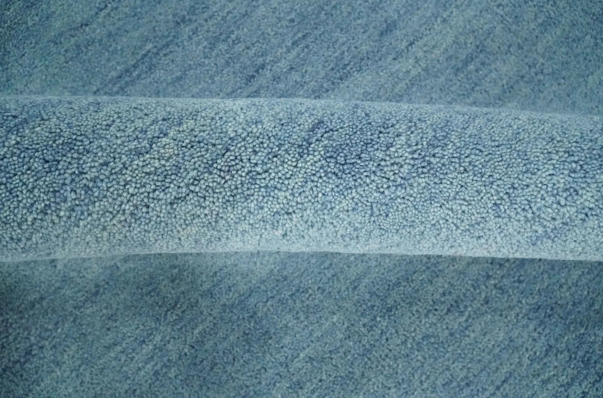 Custom Made Solid Plane Light Blue Woolen Hand Tufted wool area Rug - The Mayfair Hall