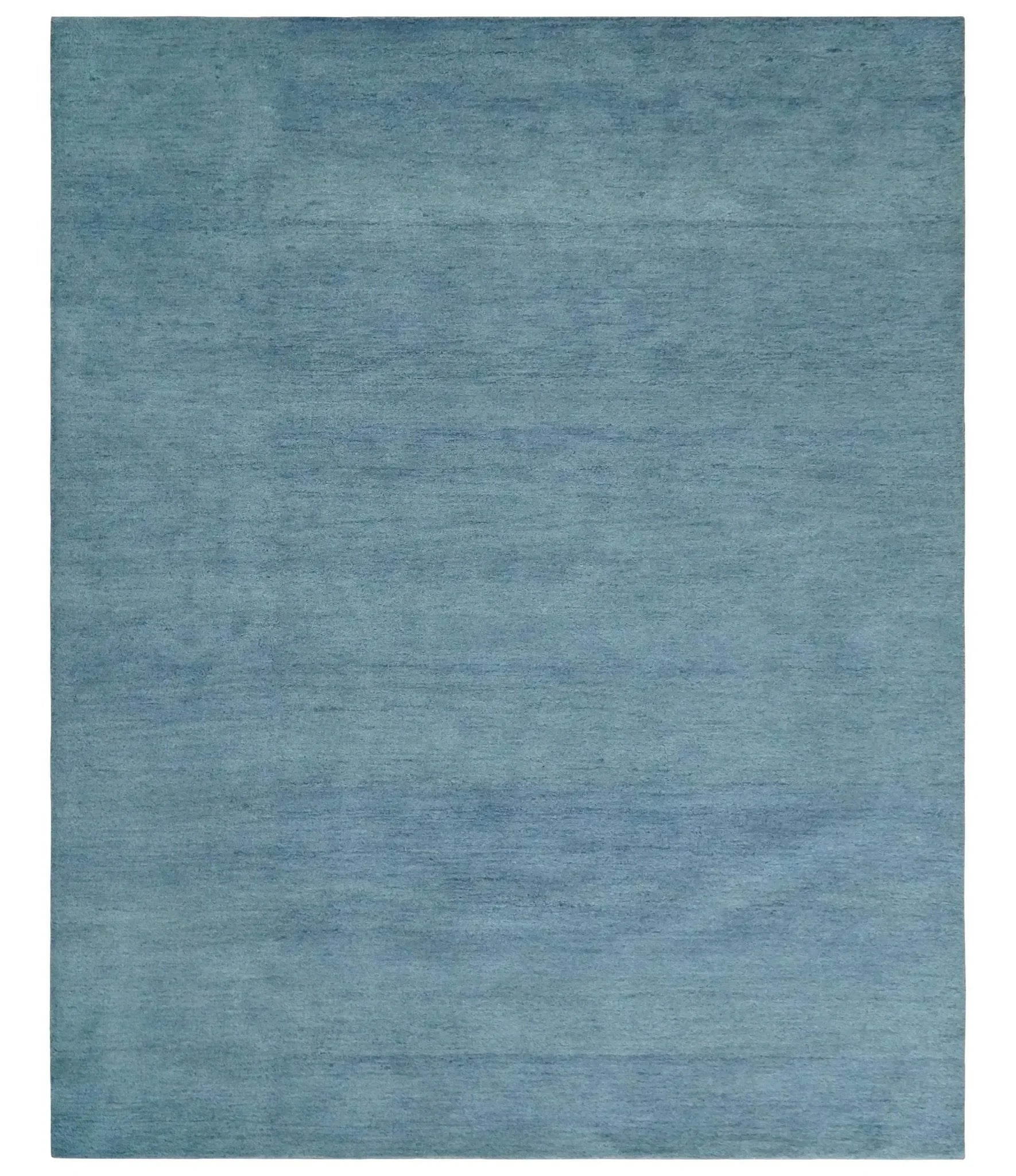Custom Made Solid Plane Light Blue Woolen Hand Tufted wool area Rug - The Mayfair Hall