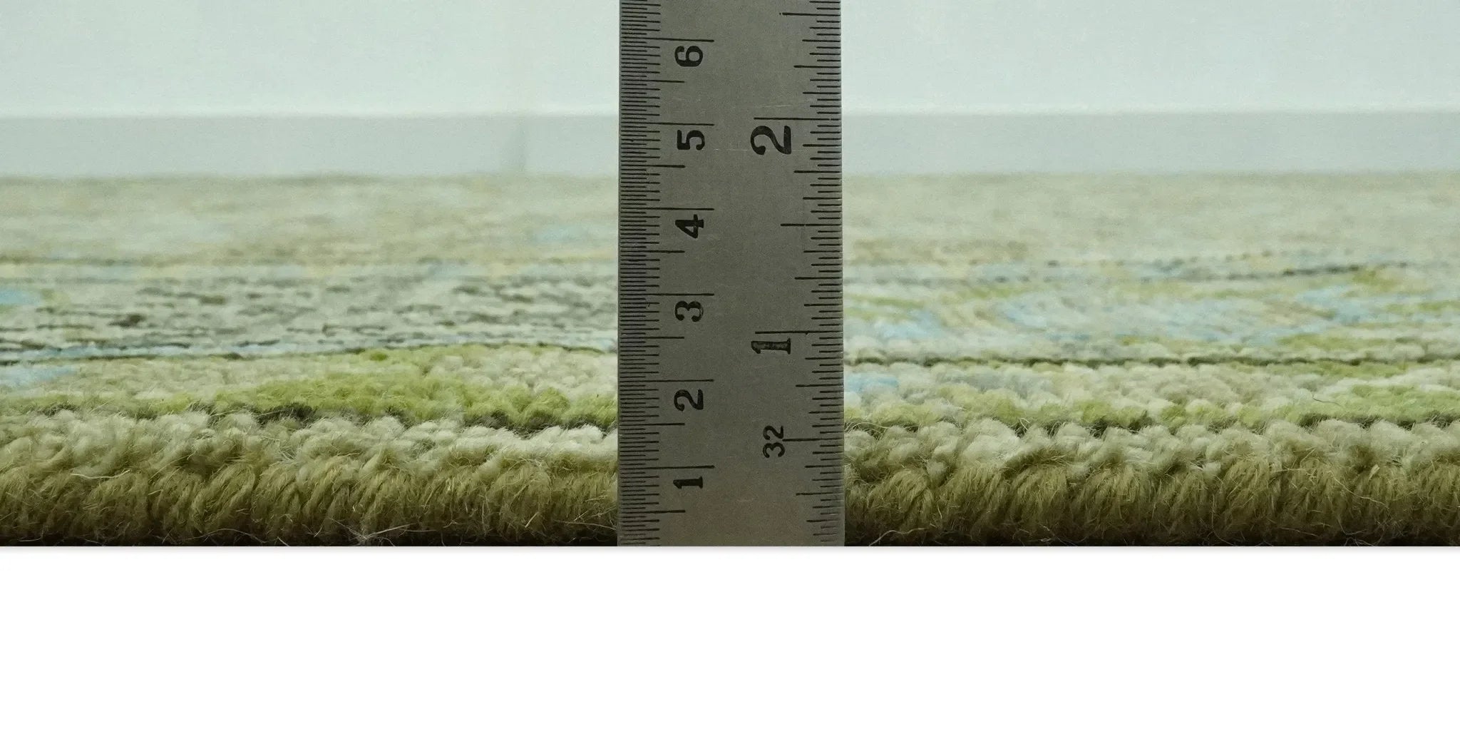 Custom Made Traditional Floral Green and Aqua Hand Knotted wool area rug - The Mayfair Hall