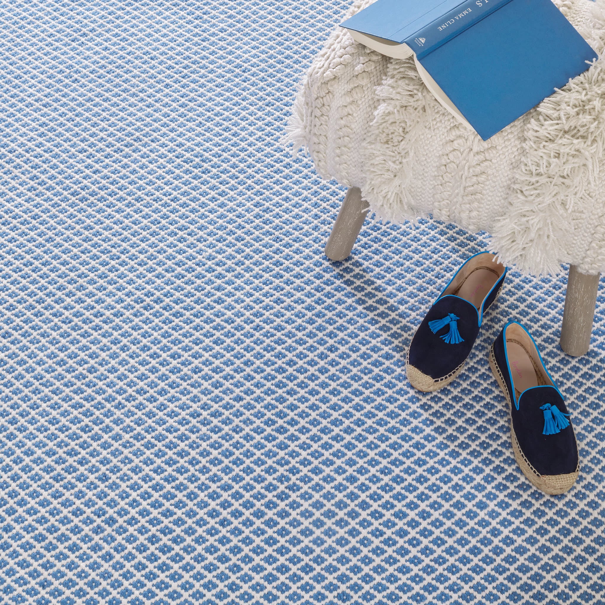 Mainsail Handwoven Indoor/Outdoor Rug | French Blue