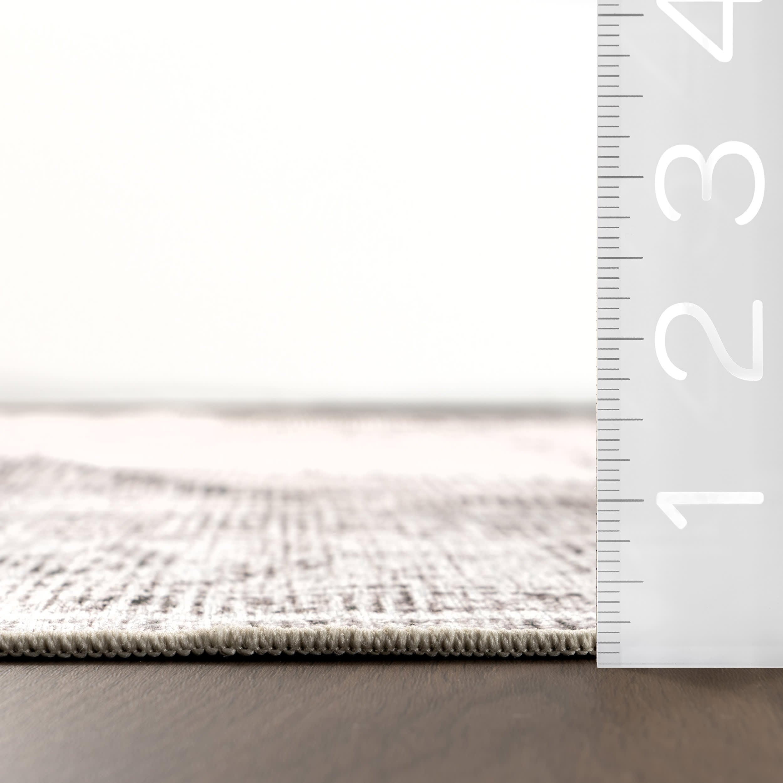 Medallion Spill Proof Washable Rug | Light Grey