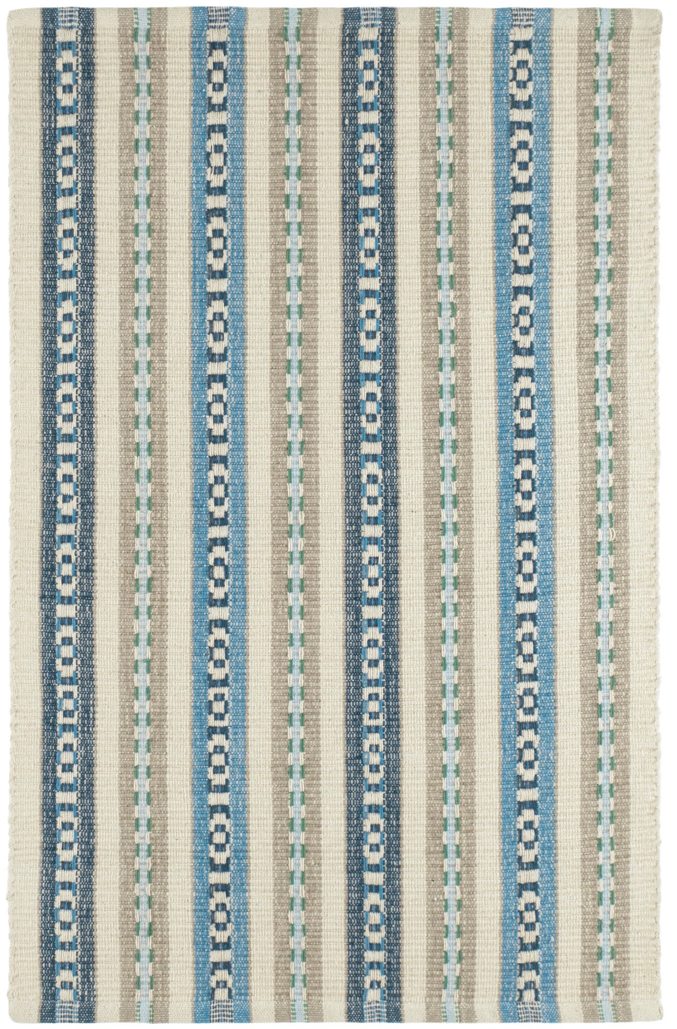 Long Slade Handwoven Cotton Rug | Indigo