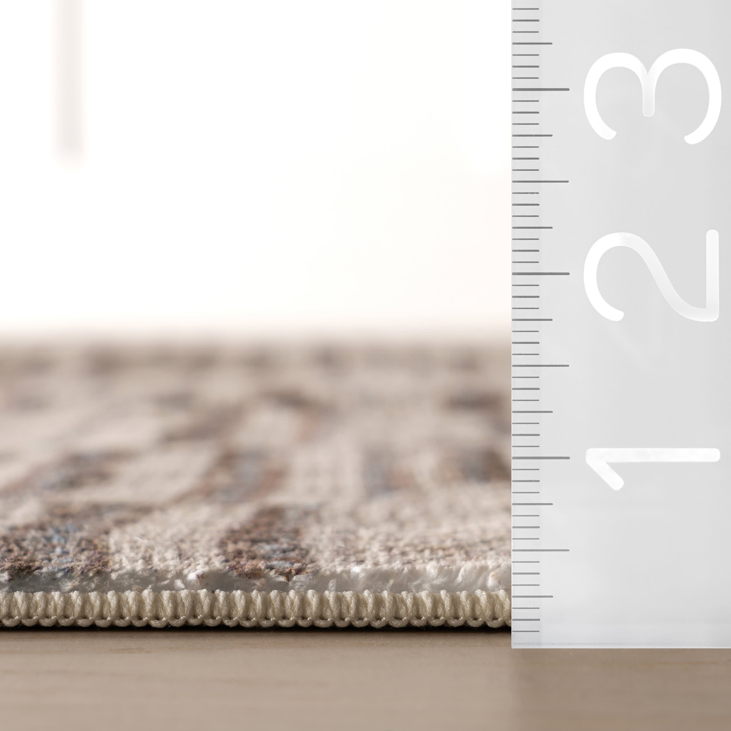 Sola Abstract Washable Rug | Beige