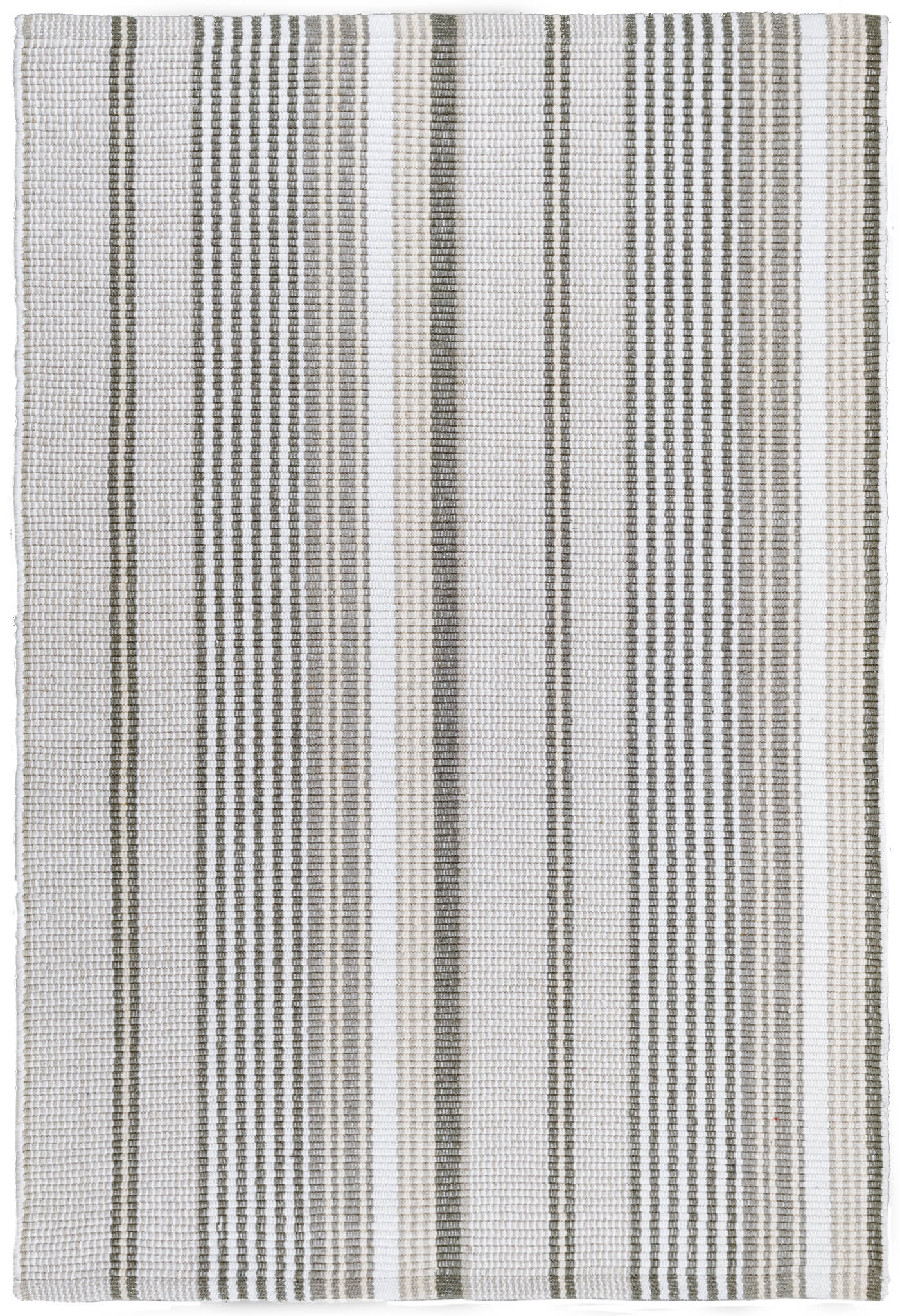Gradation Ticking Handwoven Indoor/Outdoor Rug | Grey
