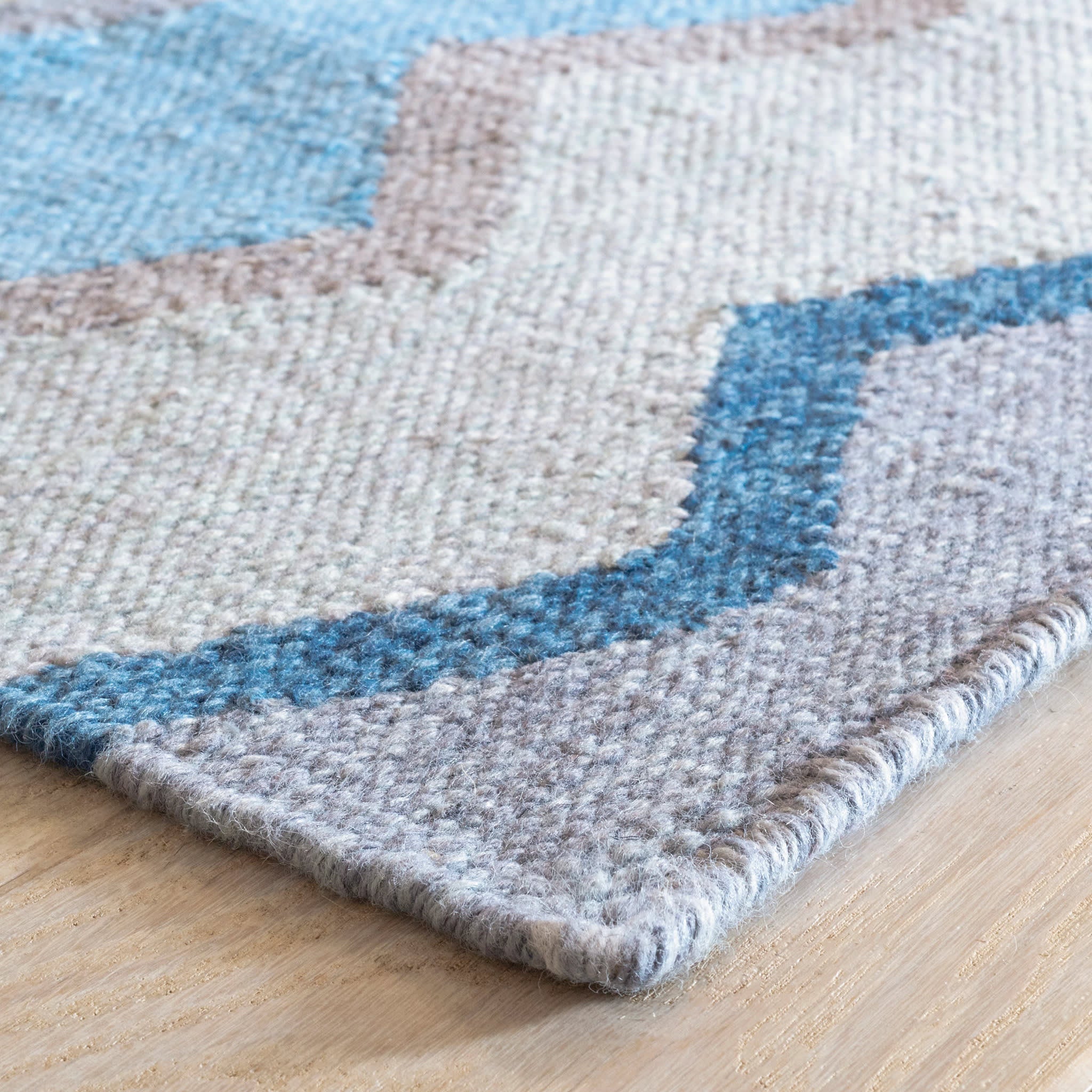 Safety Net Handwoven Indoor/Outdoor Rug | Blue