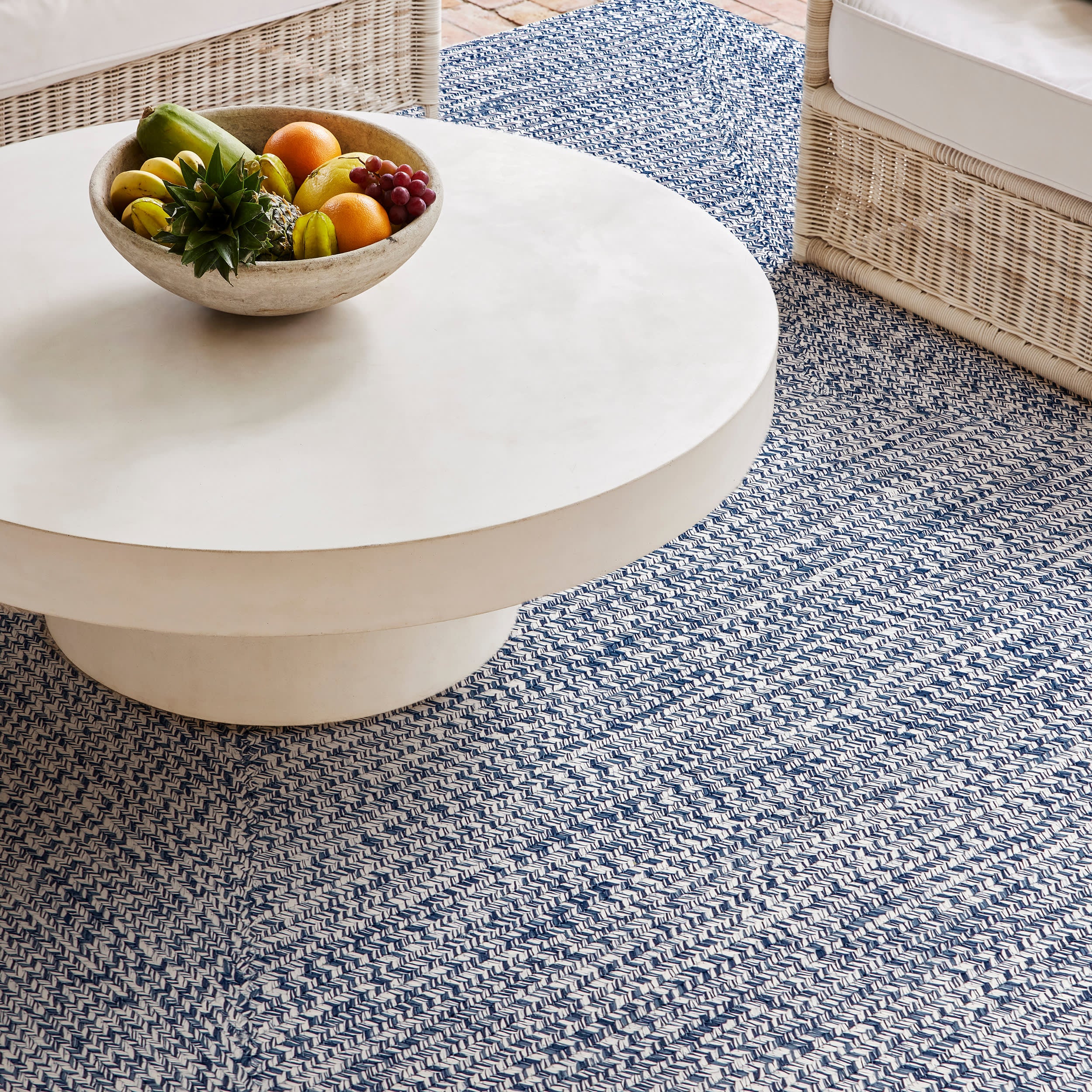 MickeyMack Hand-Braided Indoor/Outdoor Rug Navy