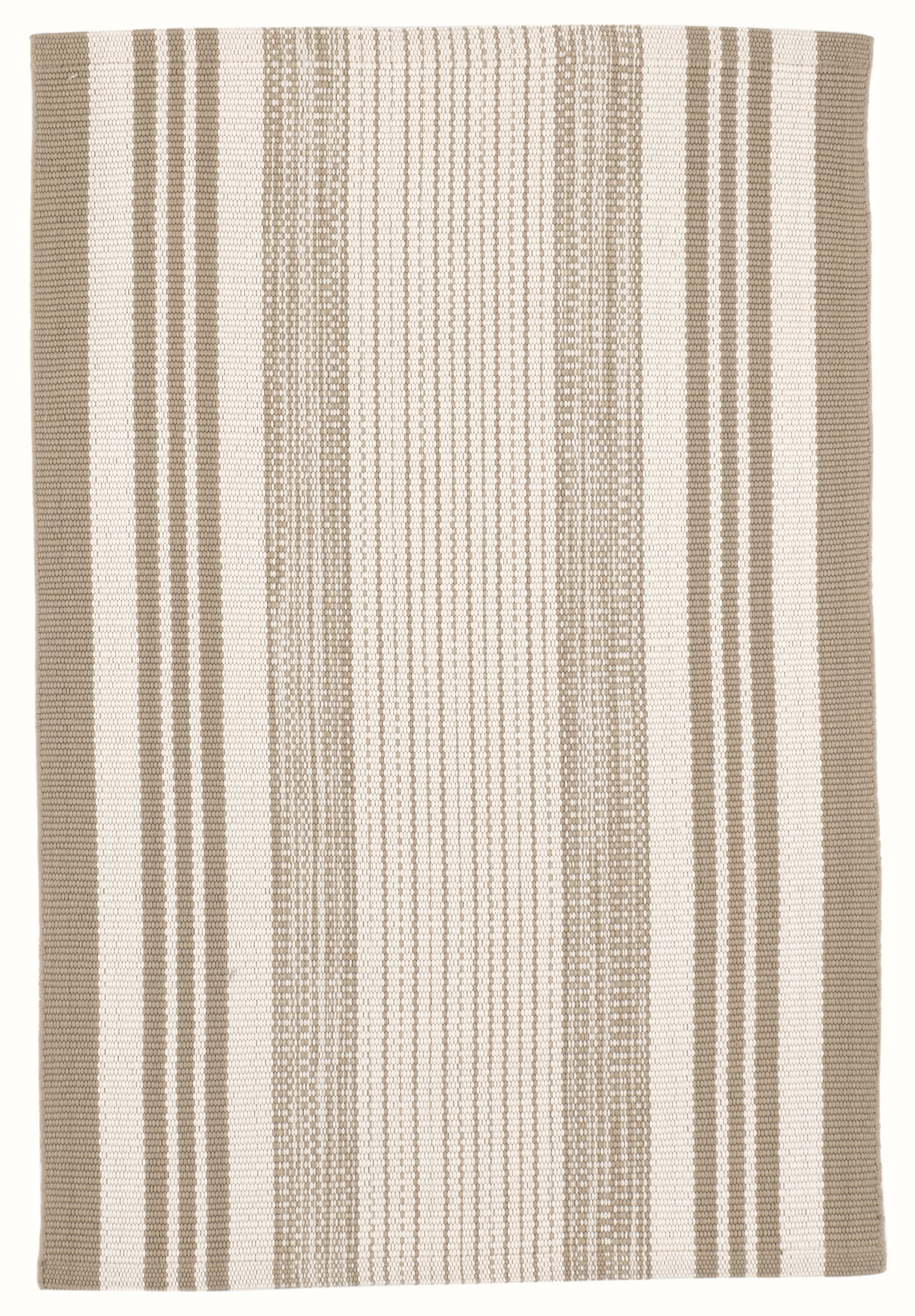 Quincy Stripe Handwoven Indoor/Outdoor Rug | Khaki