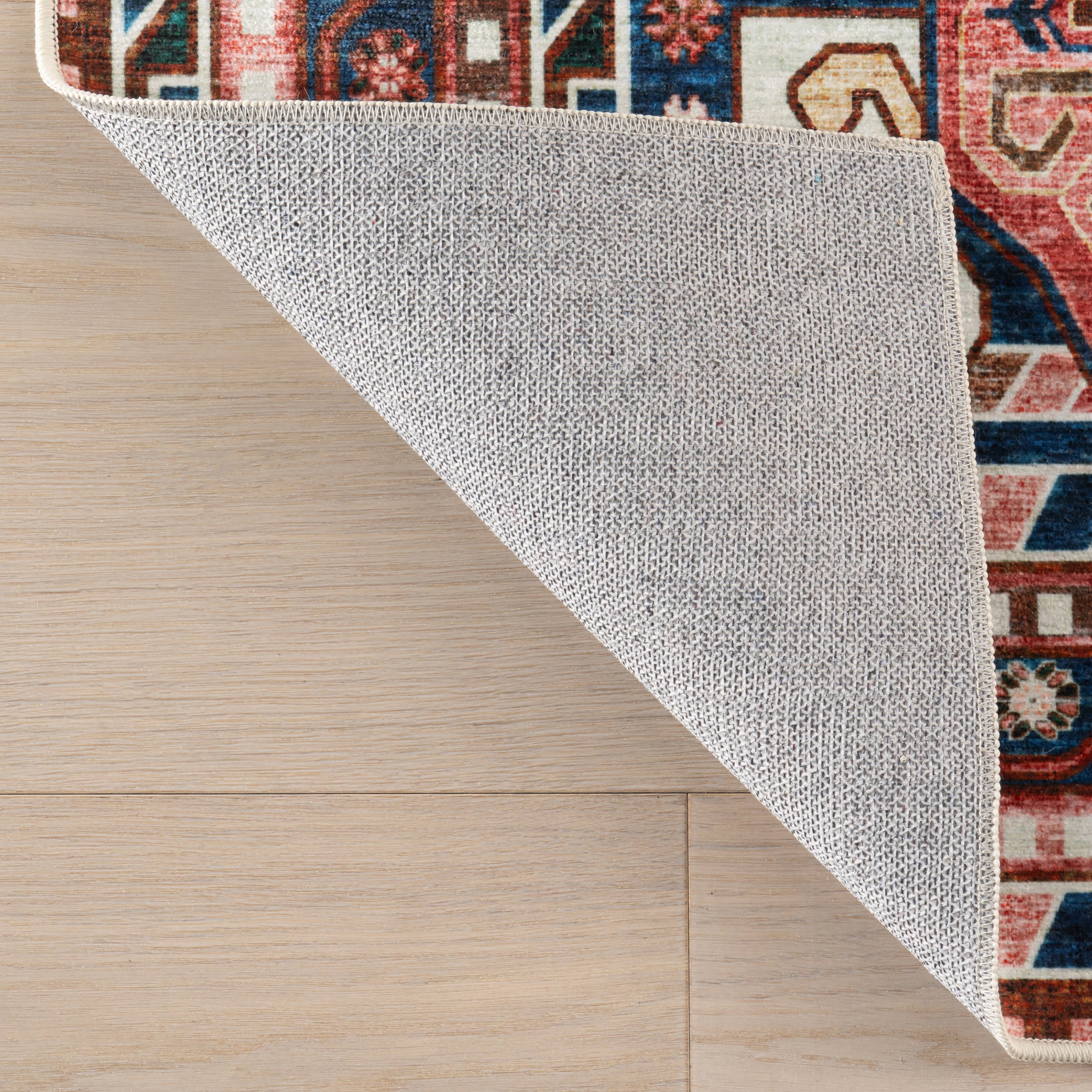 Celia Medallion Spill Proof Washable Rug | Dark Blue