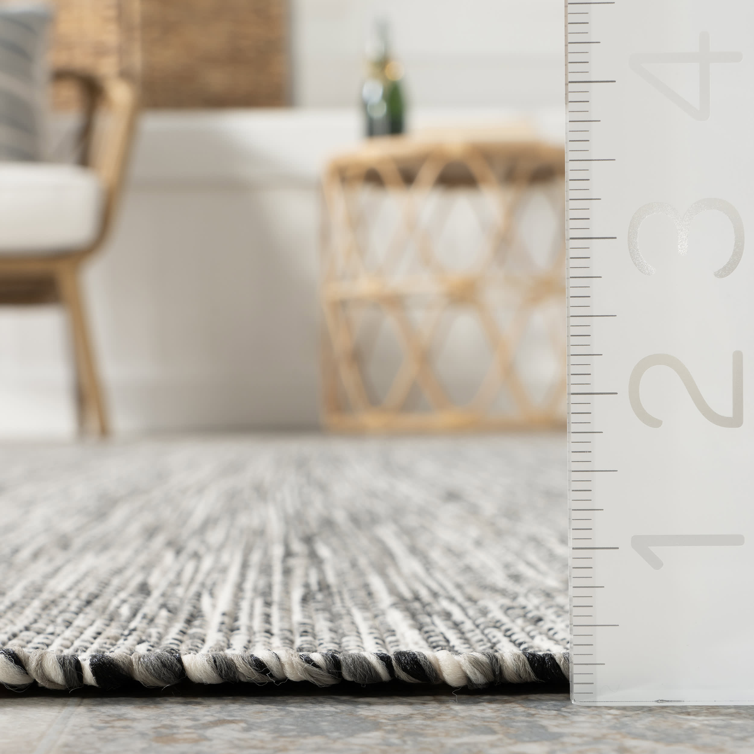 Solid Handwoven Indoor/Outdoor Rug | Grey