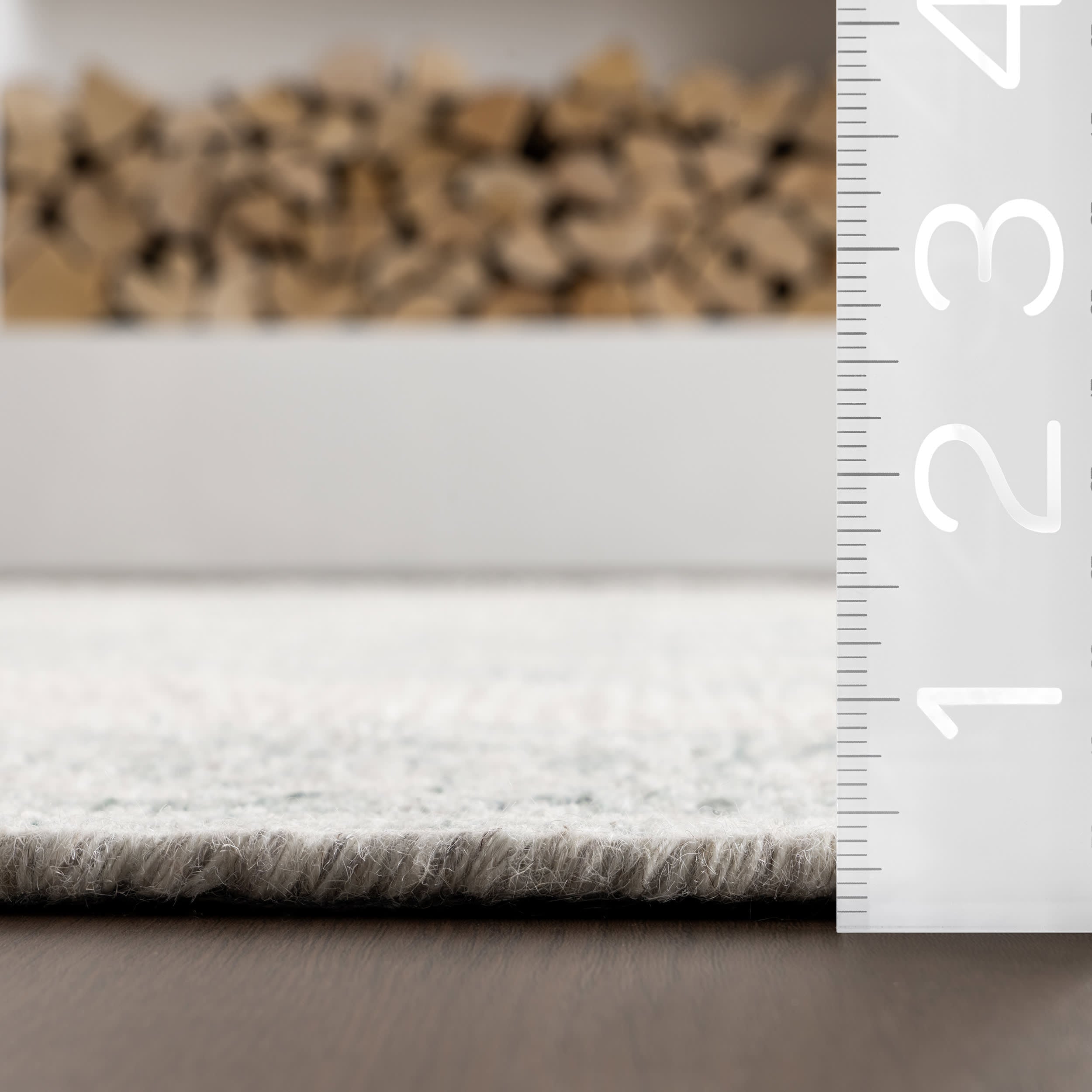 Hand-Tufted Ornate Border Wool-Blend Rug | Teal