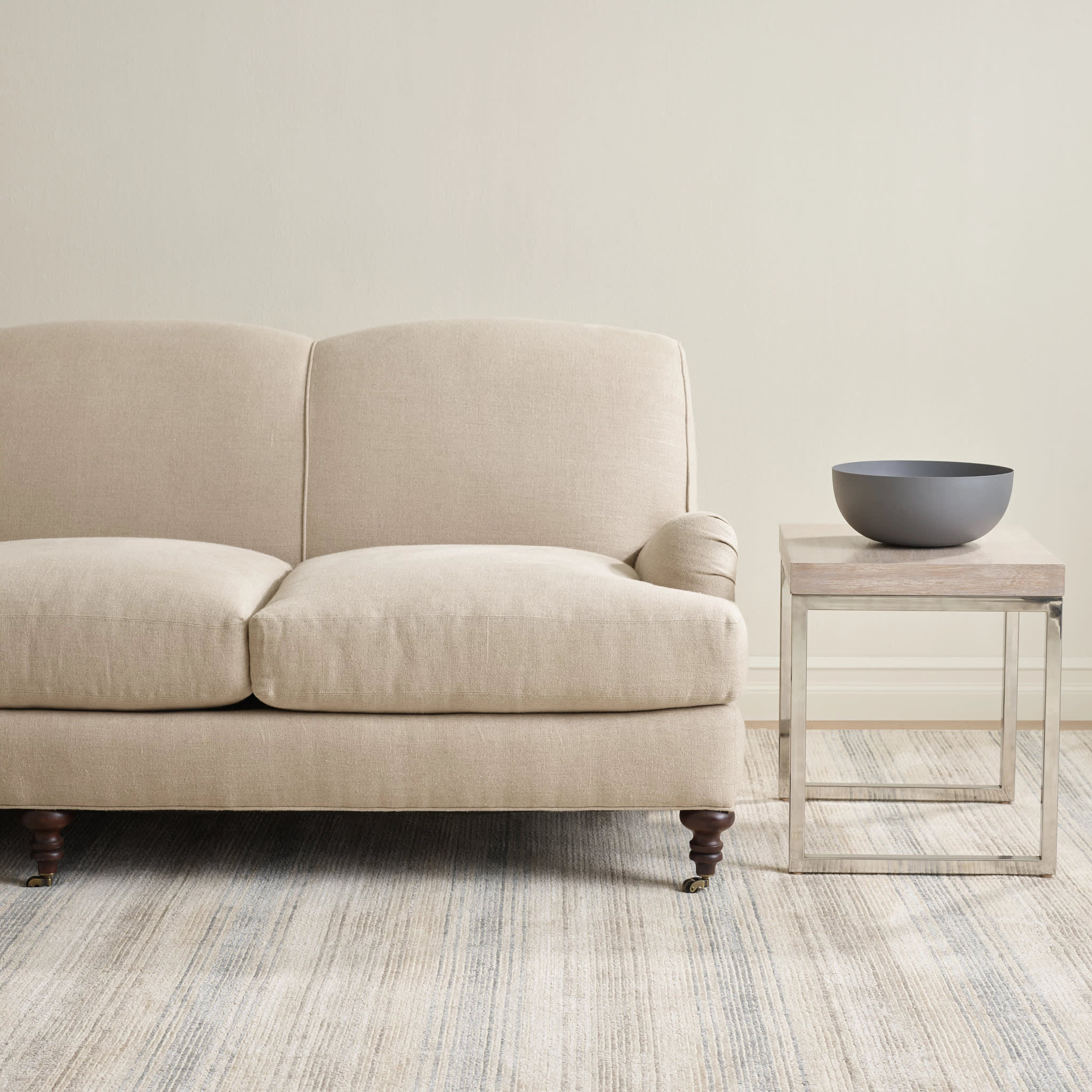 Moonshine Handwoven Cotton/Viscose Rug | Neutral