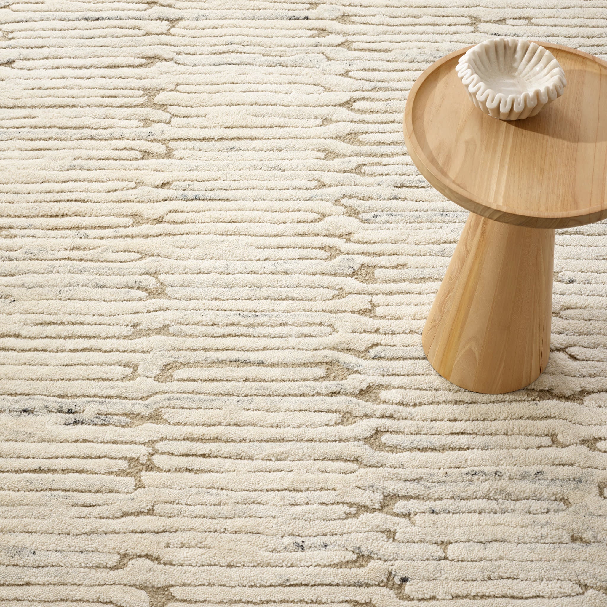Malone Hand Tufted Wool Rug | Oatmeal