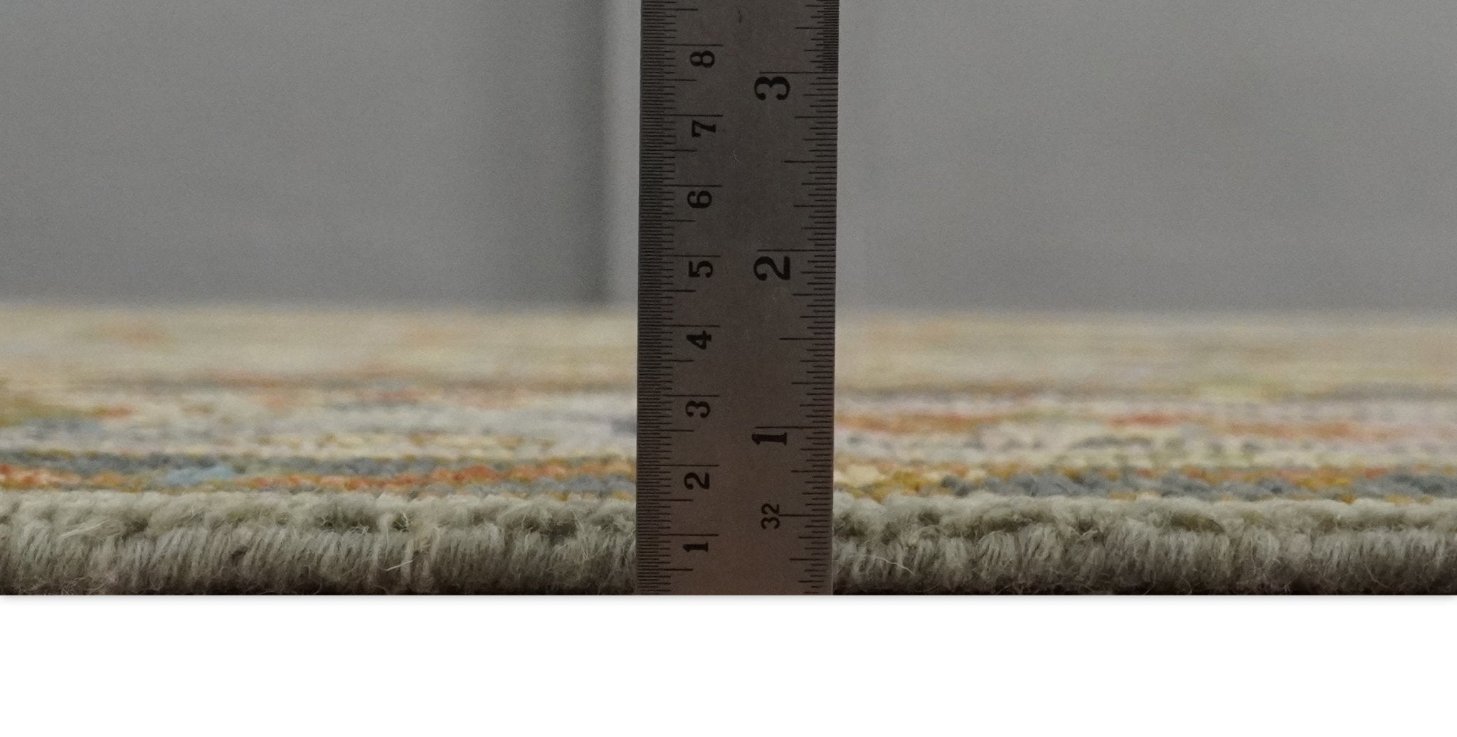 Hand Knotted Wool Area Rug in Olive, Green, Rust, and Gray with Traditional Antique Moss Oushak Design