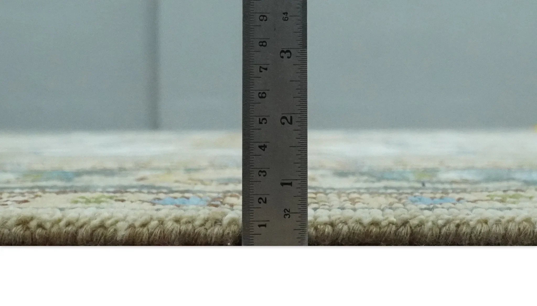 Custom Made Hand Knotted Ivory, Camel and Teal Modern Heriz Serapi Wool Rug - The Mayfair Hall