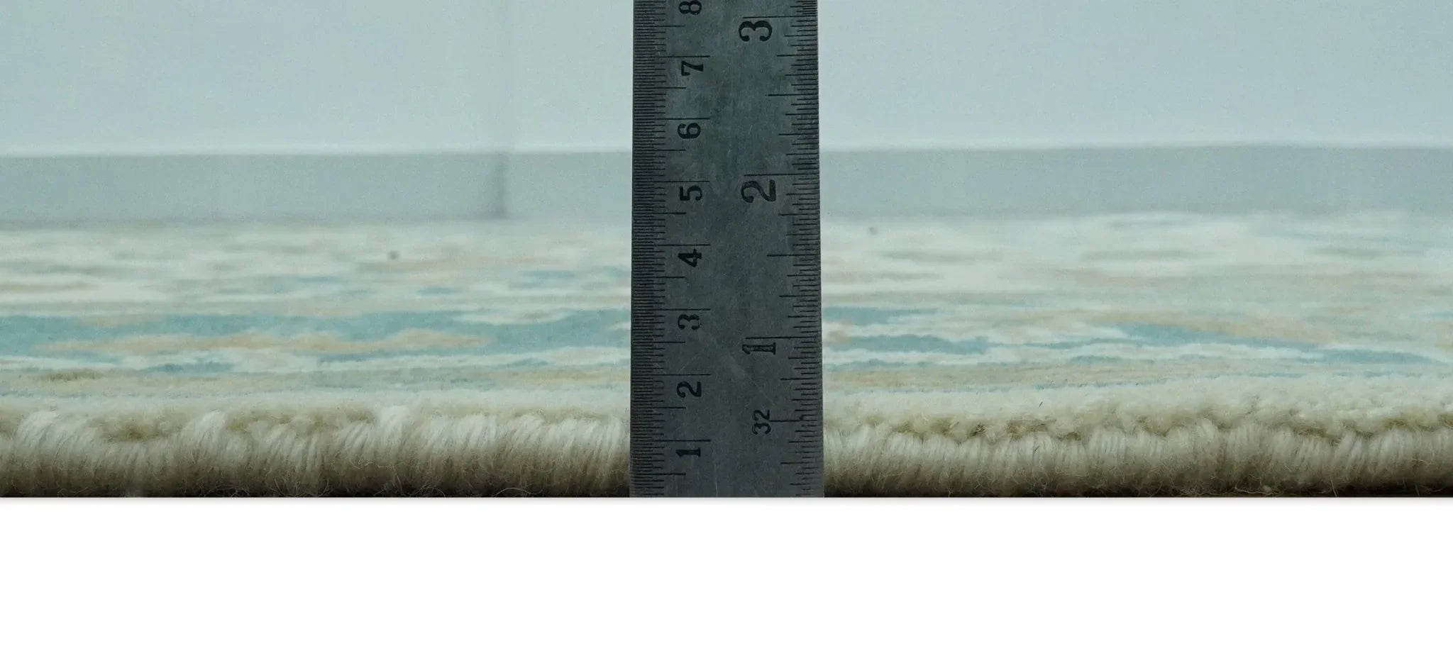 Hand Knotted Ivory, Teal and Beige Traditional Oriental Oushak Multi Size wool rug - The Mayfair Hall