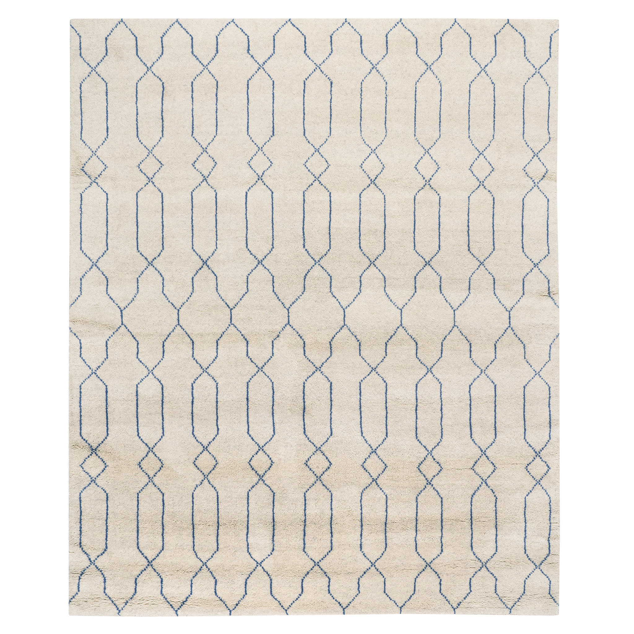 Massena Hand Knotted Wool Rug | Blue