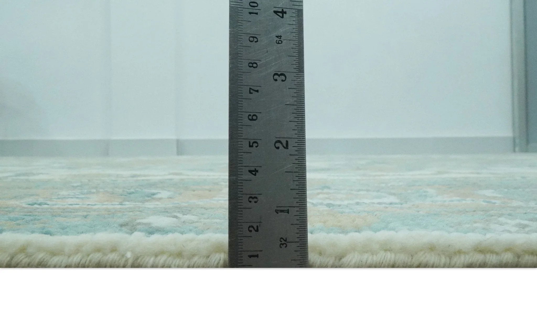 Ivory, Olive and Teal Hand Knotted Traditional Heriz Custom Made wool area rug - The Mayfair Hall