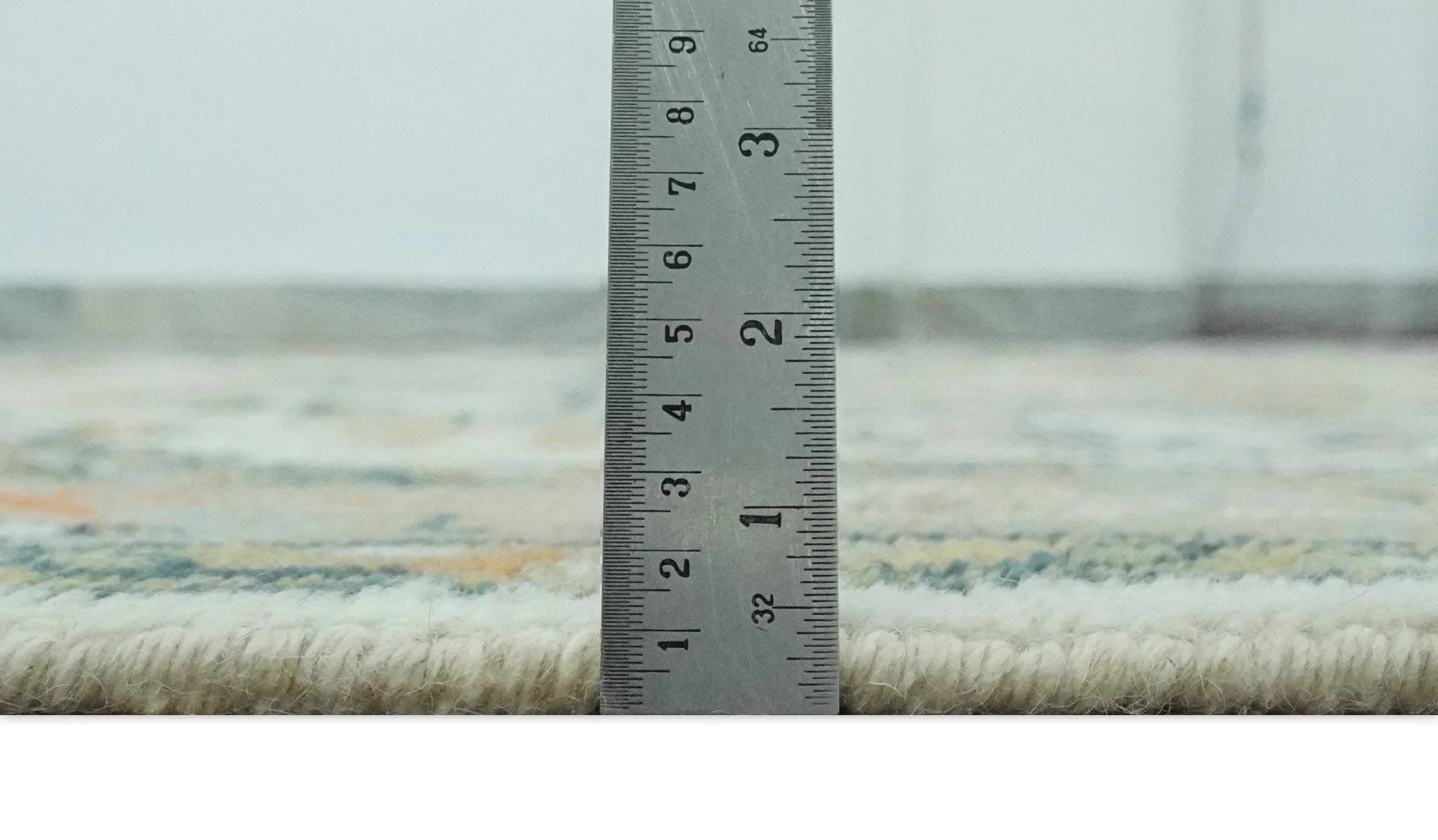 Ivory, Silver, Peach and Olive Traditional Heriz Hand Knotted Multi Size wool Area Rug - The Mayfair Hall