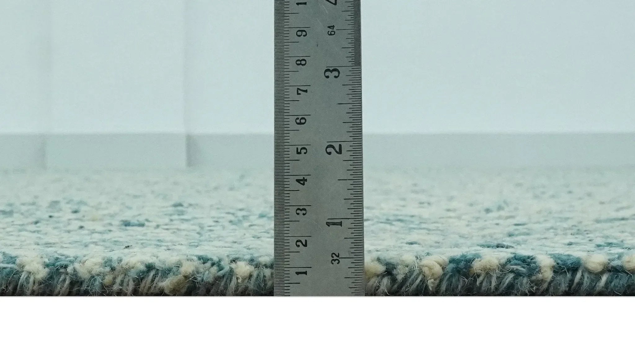 Modern Geometrical Teal and Ivory Hand Tufted Custom Made wool area rug - The Mayfair Hall