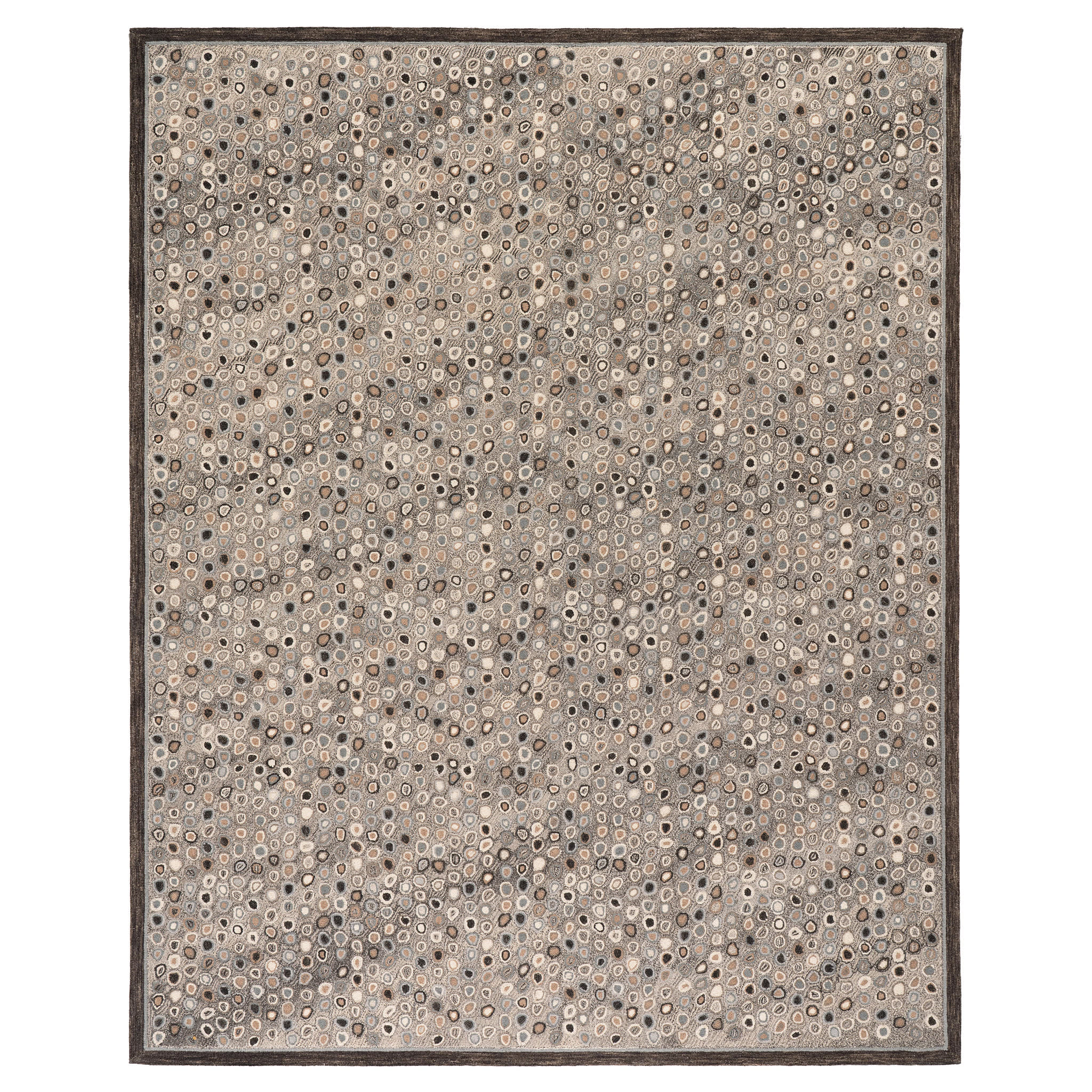 Cat's Paw Hand Micro Hooked Wool Rug | Grey