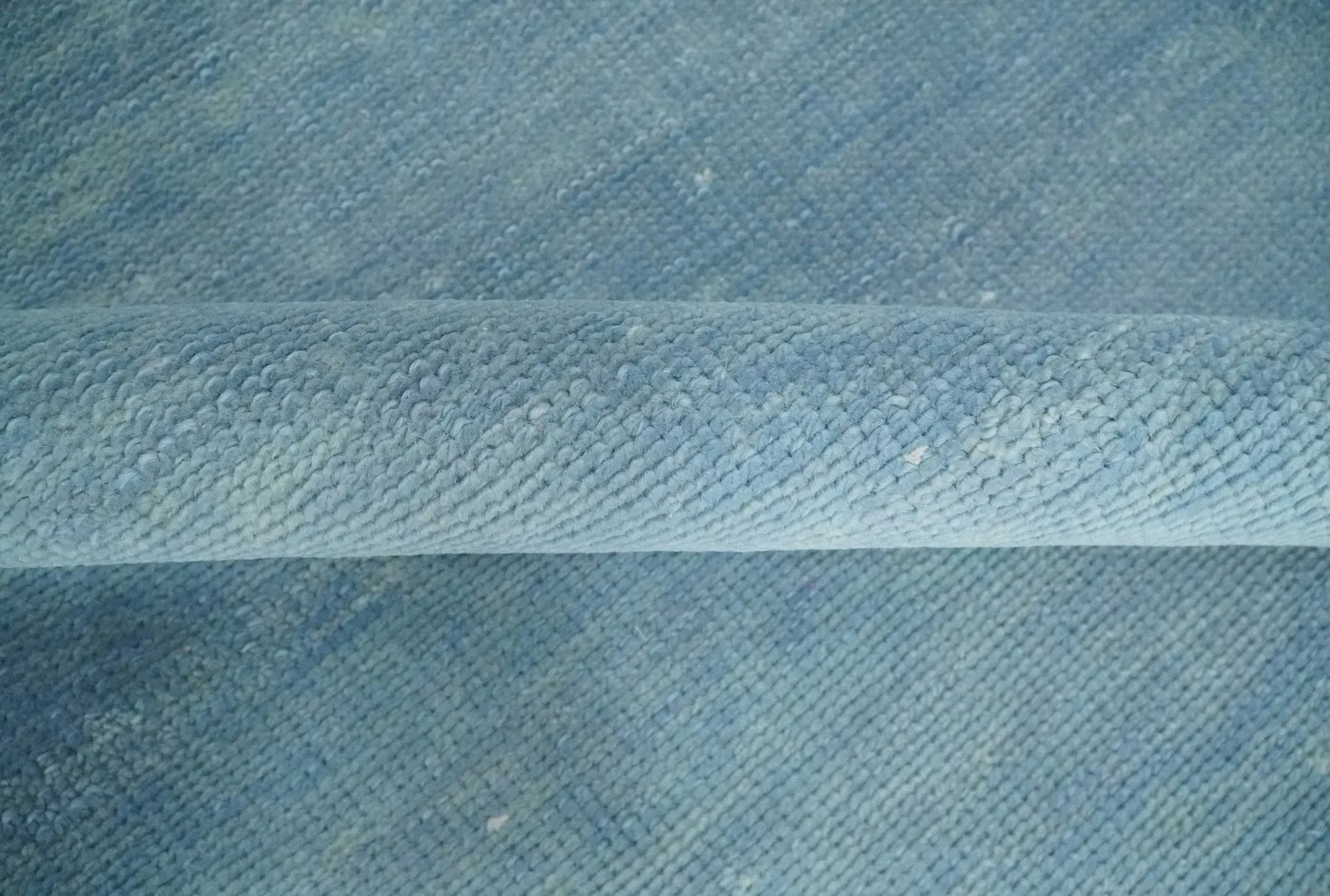 Solid Plane Blue Custom Made Modern Hand knotted wool Area Rug - The Mayfair Hall