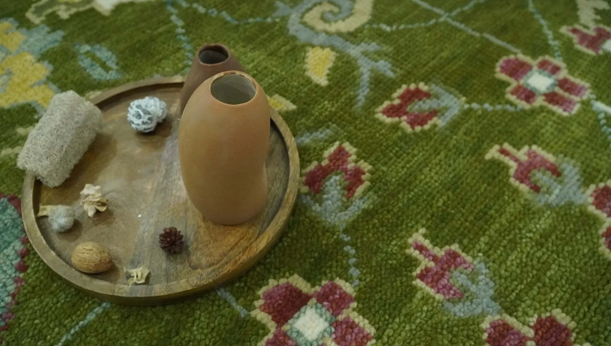 The Peacock Garden Bird Hand Knotted Custom Made Wool Area Rug - The Mayfair Hall