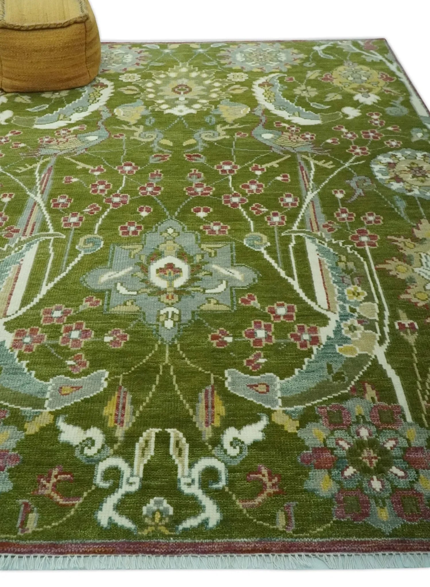 The Peacock Garden Bird Hand Knotted Custom Made Wool Area Rug - The Mayfair Hall