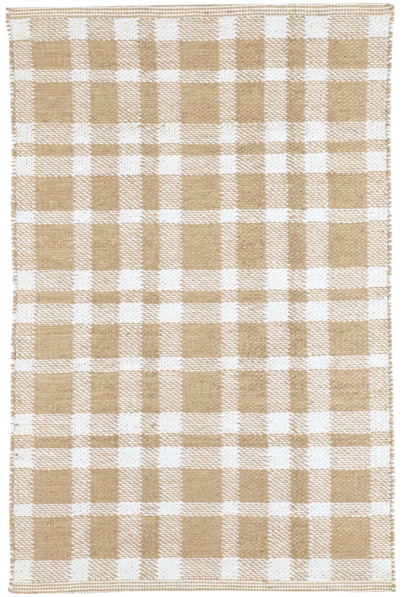 Tattersall Handwoven Indoor/Outdoor Rug | Khaki