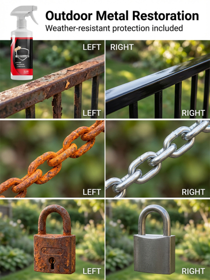 🚀Removes rust in 3 seconds—no sanding, blasting, or disassembly needed. Powerful Rust Remover Spray: 3-in-1 Cleaning, Rust Removal, and Protection