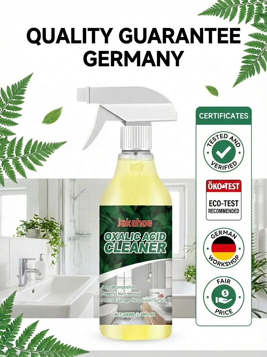 ✨No more scrubbing! 🧼Removes even 10-year-old limescale in just 3 seconds! Oxalic acid cleaner