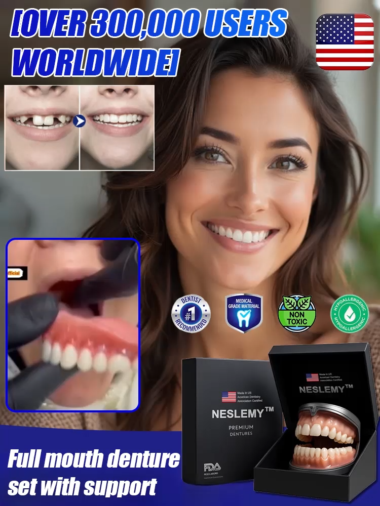 [No glue, no boiling required, Try at home, no appointments needed] Full-mouth bone-supported denture set