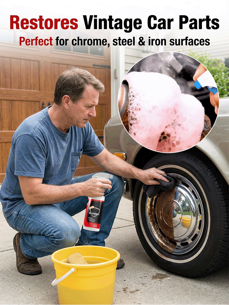 🚀Removes rust in 3 seconds—no sanding, blasting, or disassembly needed. Powerful Rust Remover Spray: 3-in-1 Cleaning, Rust Removal, and Protection