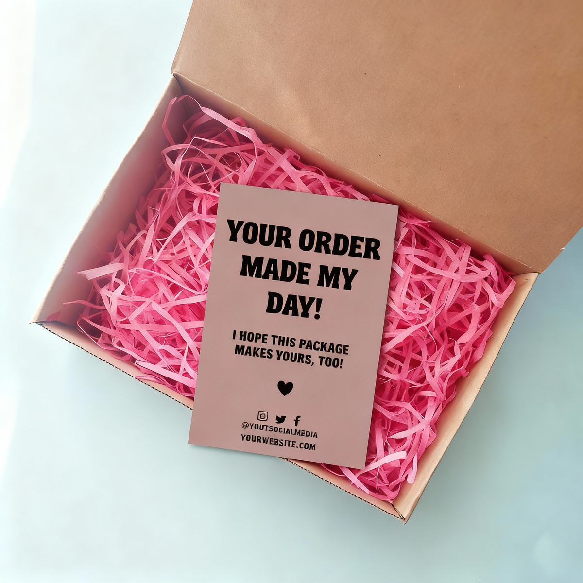 Packaging insert Card