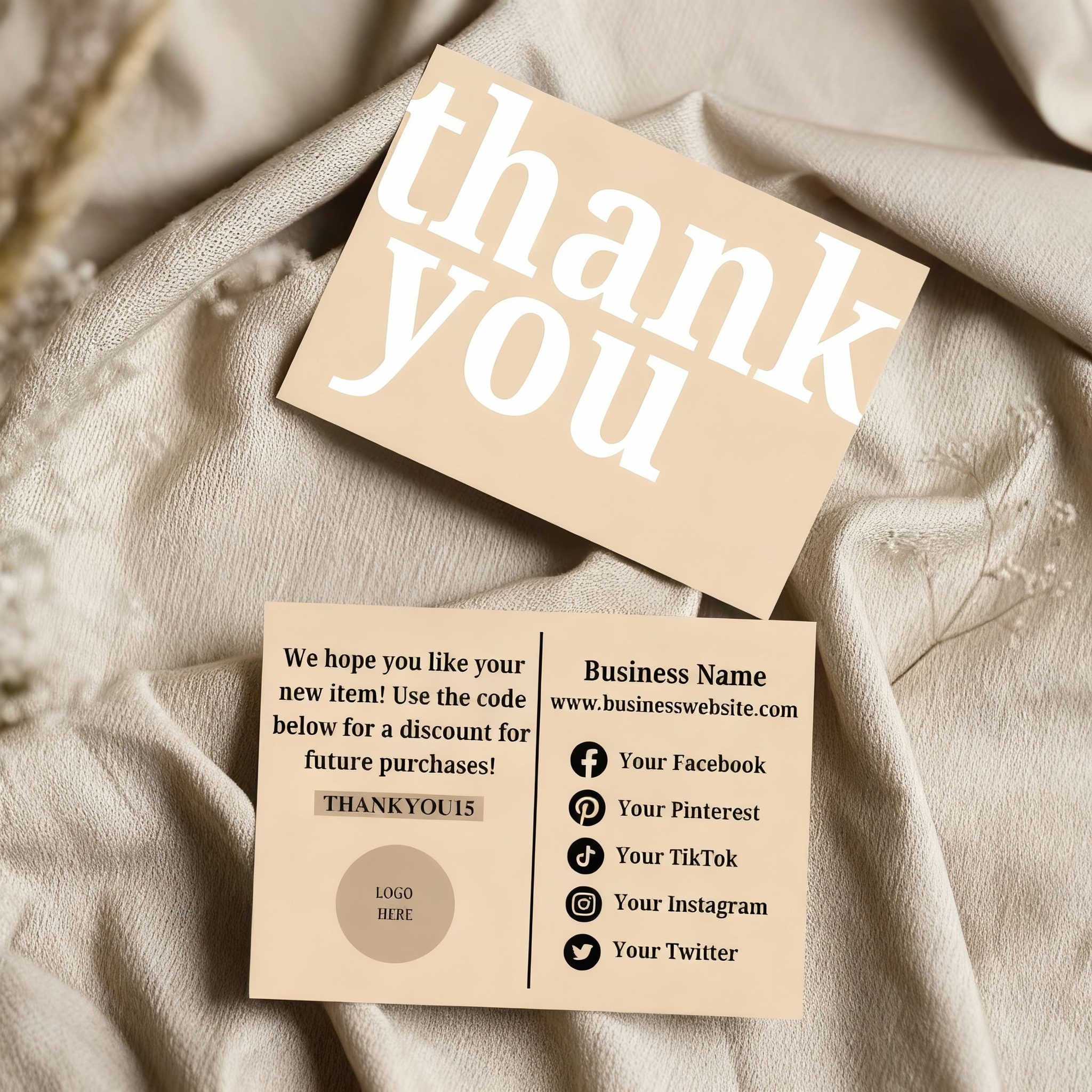 Packaging insert Card