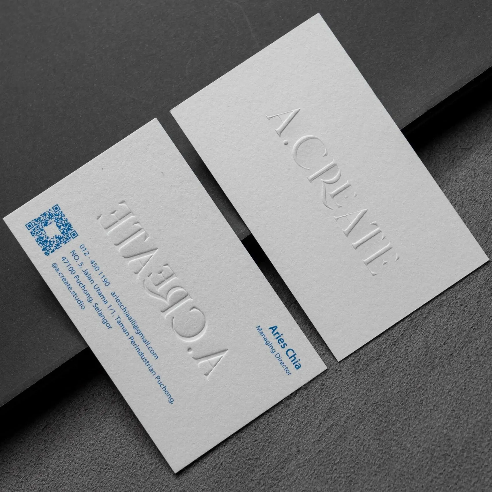Premium Deep Embossed & Debossed Business Cards