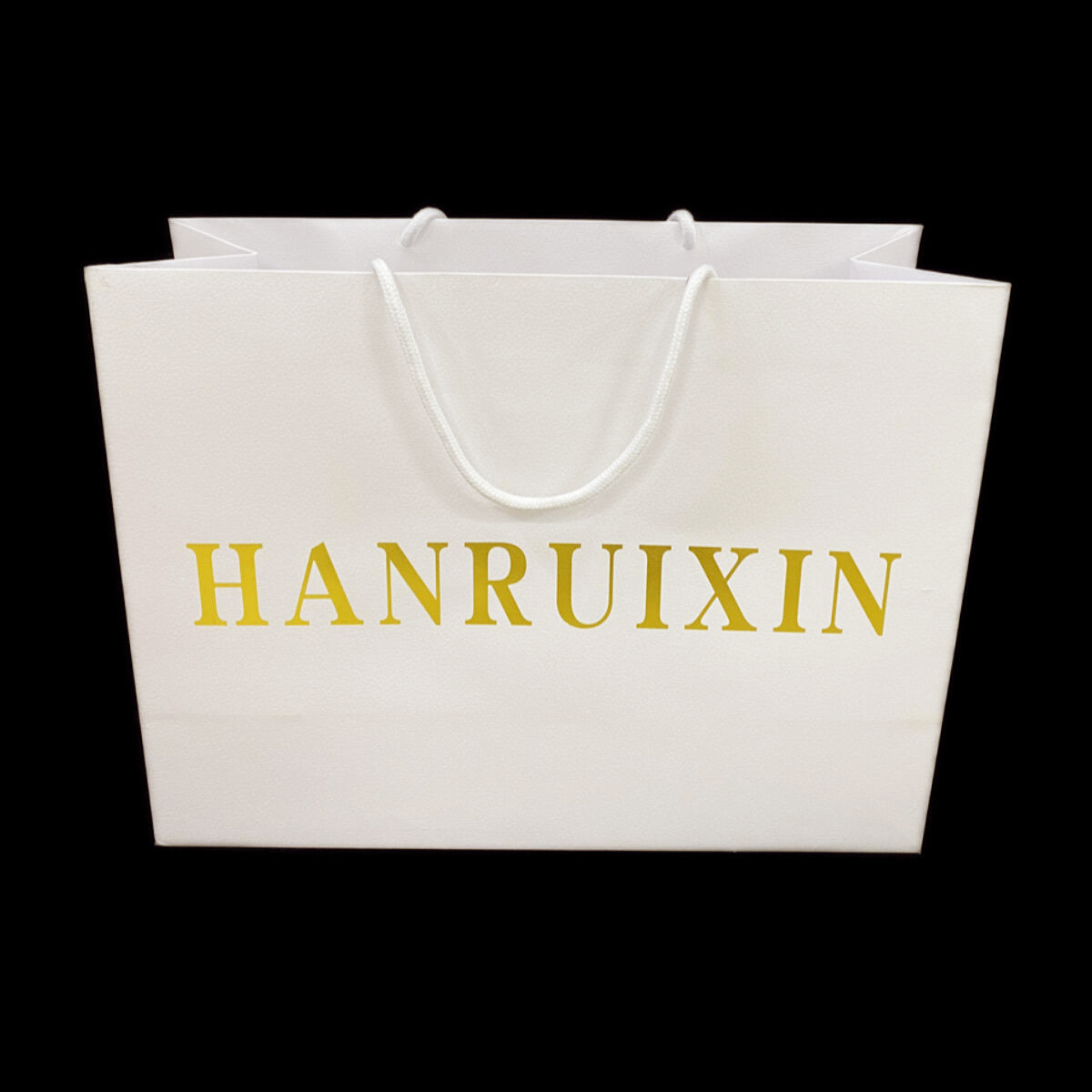 Custom Cotton Handle Kraft Paper Shopping Bags