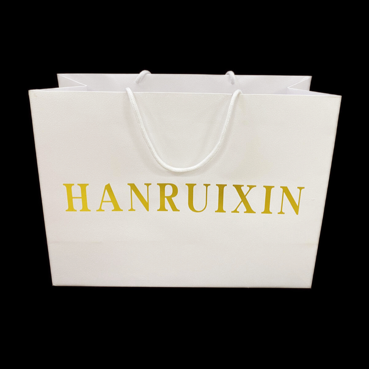 Custom Cotton Handle Kraft Paper Shopping Bags