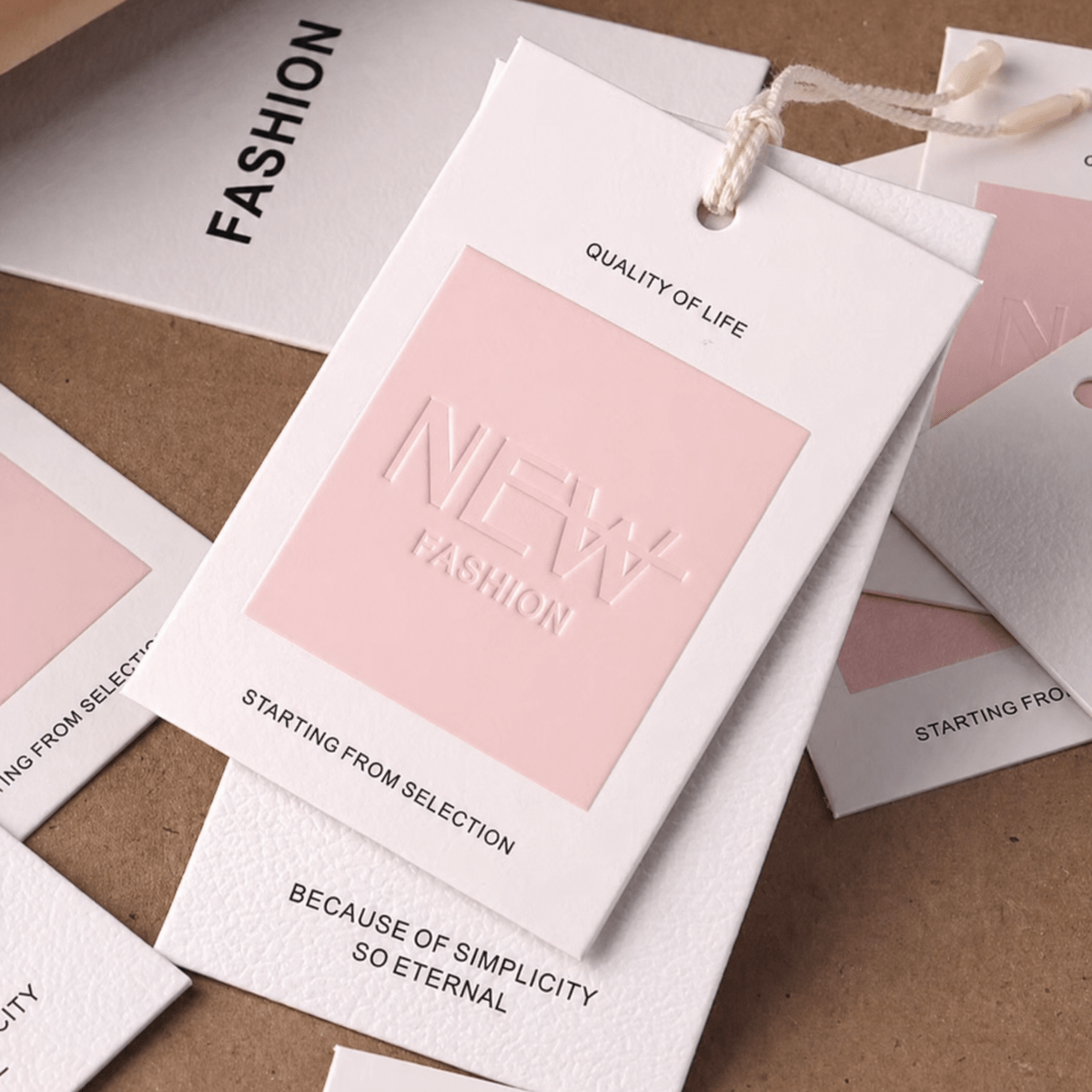 Embossed & Debossed Coated Paper Hang Tags