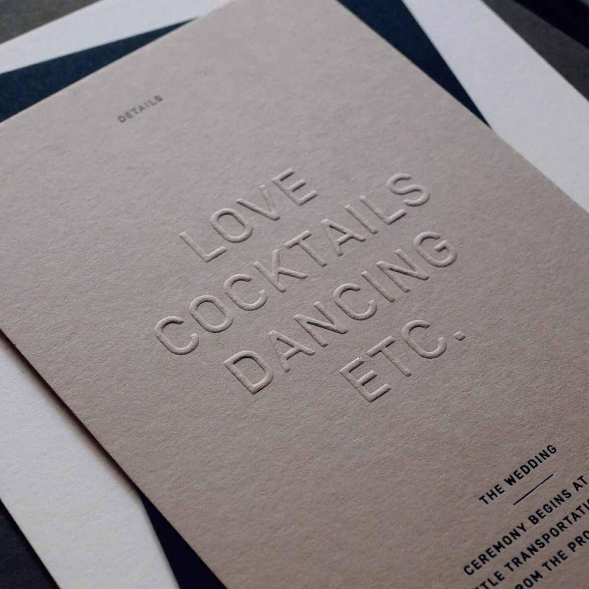 Embossed & Debossed Postcards
